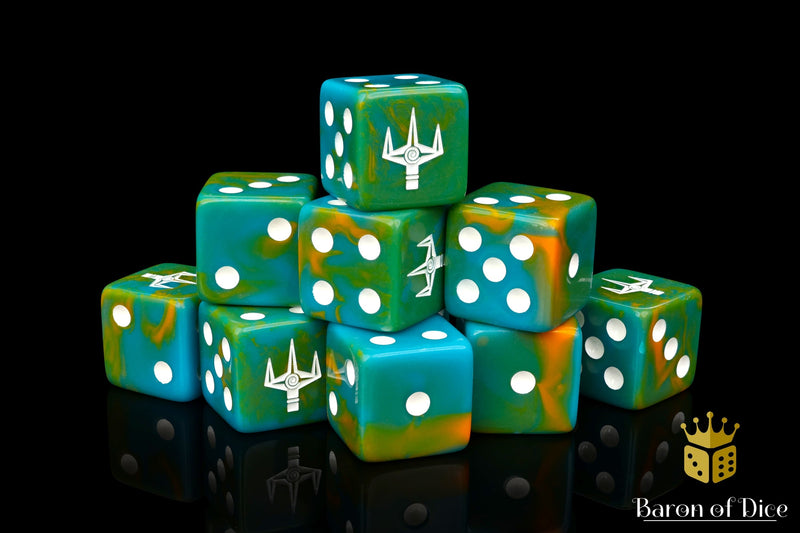 Load image into Gallery viewer, Kings of War: Trident Realm - Official Dice Set
