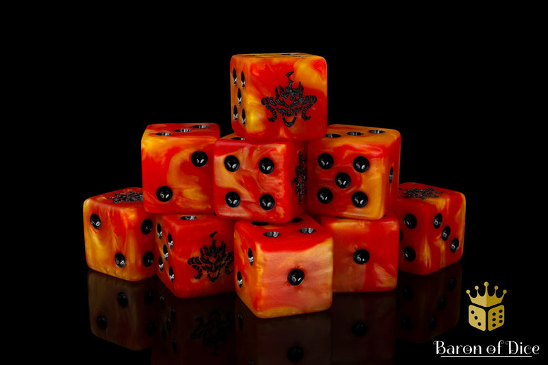 Load image into Gallery viewer, Fire Demon Dice
