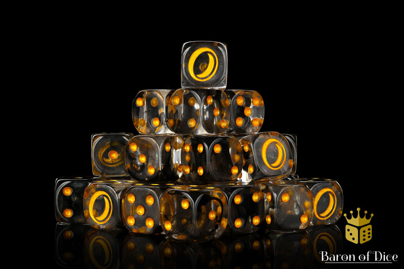 Load image into Gallery viewer, Translucent Gold Ring Dice
