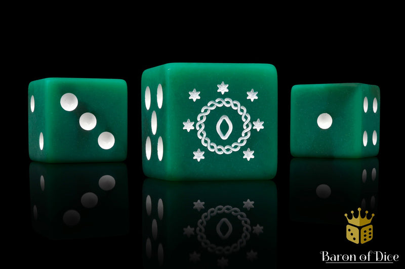 Load image into Gallery viewer, Green Kingdom, Square 16mm Dice
