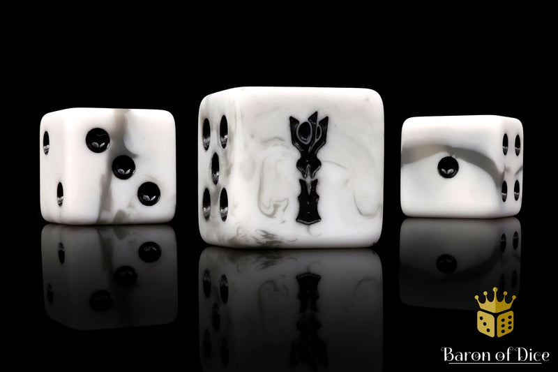 Load image into Gallery viewer, Dark Tower, White, Square 16mm Dice
