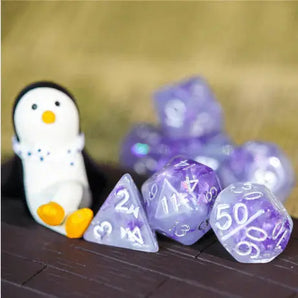 Lavender Butterfly RPG Inclusion Dice Set 