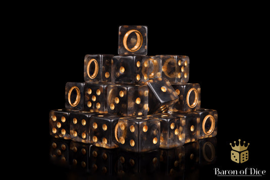 Translucent Gold Ring Dice