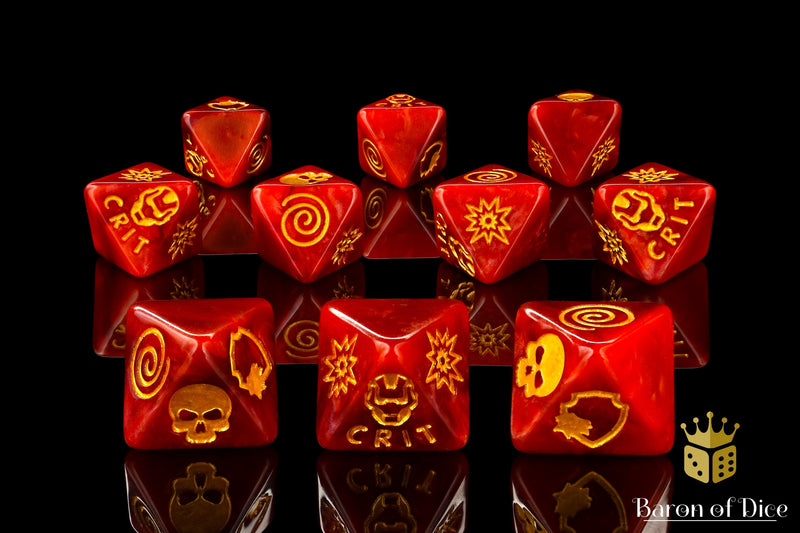 Load image into Gallery viewer, Armored Suit Dice - D8 Set
