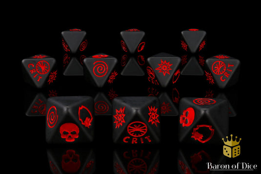 Black Night Dice - D8 Set