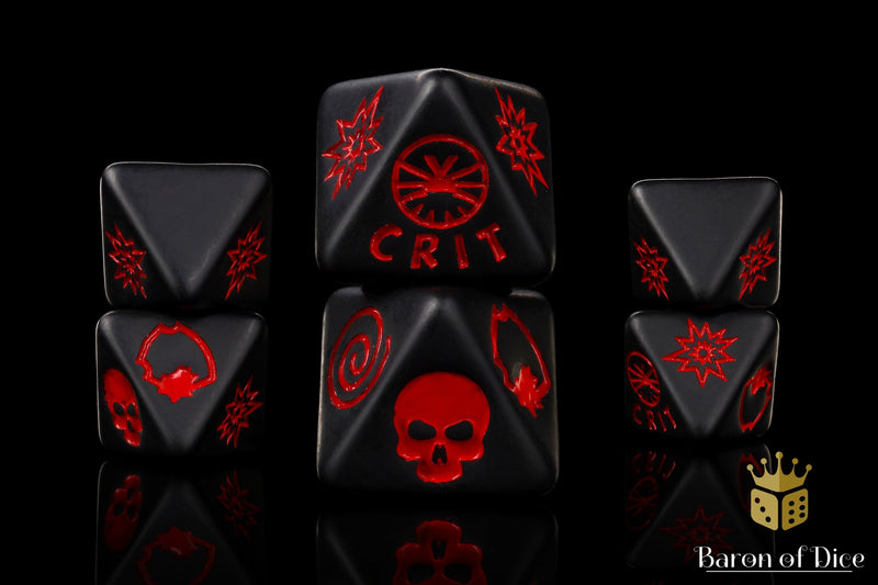 Load image into Gallery viewer, Black Night Dice - D8 Set
