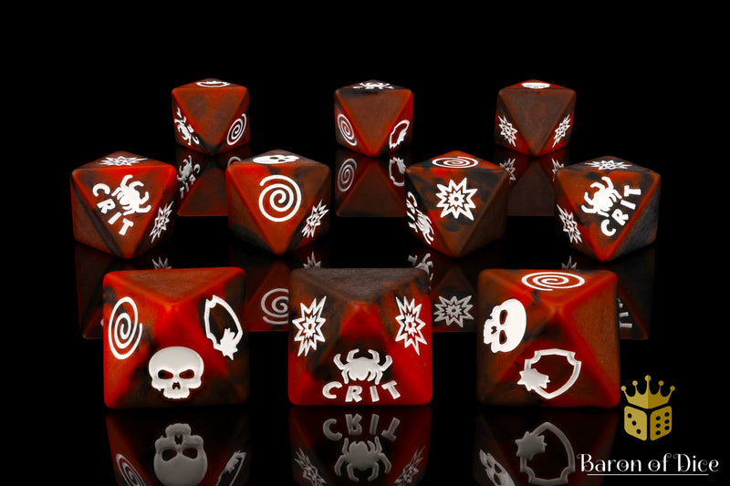 Load image into Gallery viewer, Electric Spider D8 Dice Set
