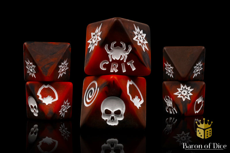 Load image into Gallery viewer, Electric Spider D8 Dice Set
