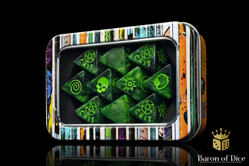 Load image into Gallery viewer, Dark Illuminati D8 Dice Set
