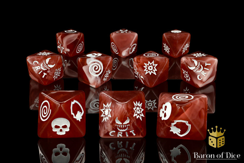 Load image into Gallery viewer, Bloody Symbiote Dice - D8 Set
