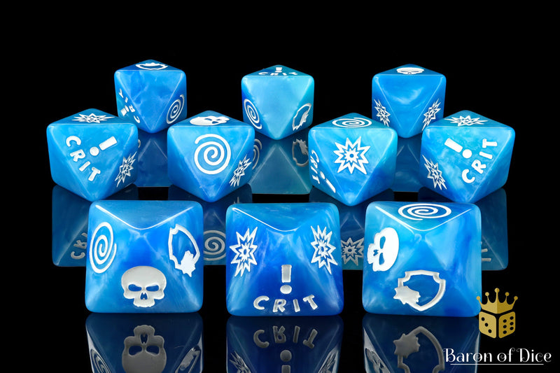 Load image into Gallery viewer, Generic Blue D8 Dice Set
