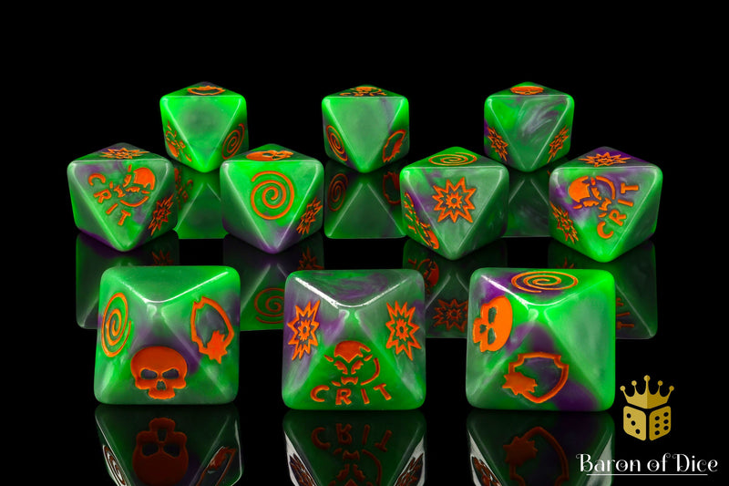 Load image into Gallery viewer, Goblin King D8 Dice Set
