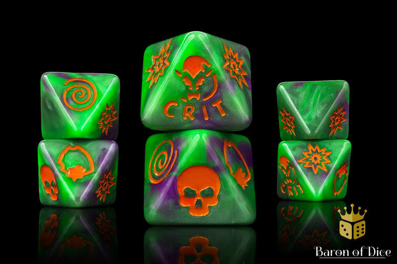 Load image into Gallery viewer, Goblin King D8 Dice Set
