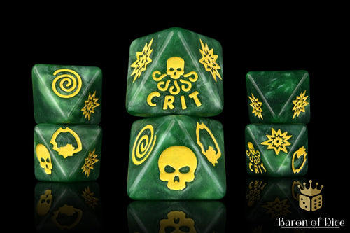 World Domination Green D8 Dice Set