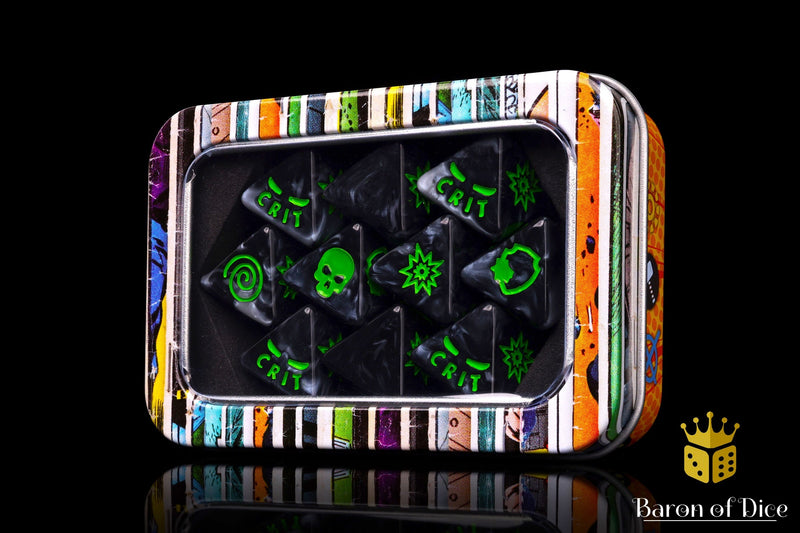 Load image into Gallery viewer, Infamous Podcast - Doom D8 Dice Set
