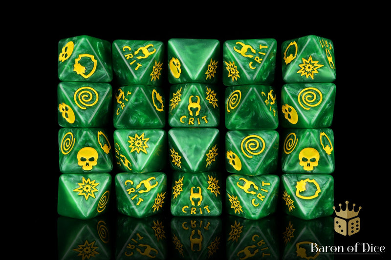 Load image into Gallery viewer, Loki&#39;s Mischief D8 Dice Set
