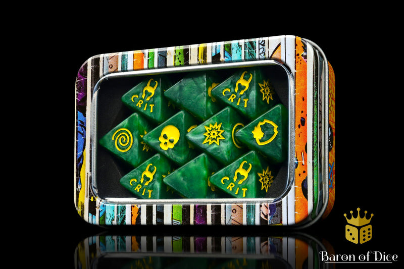 Load image into Gallery viewer, Loki&#39;s Mischief D8 Dice Set
