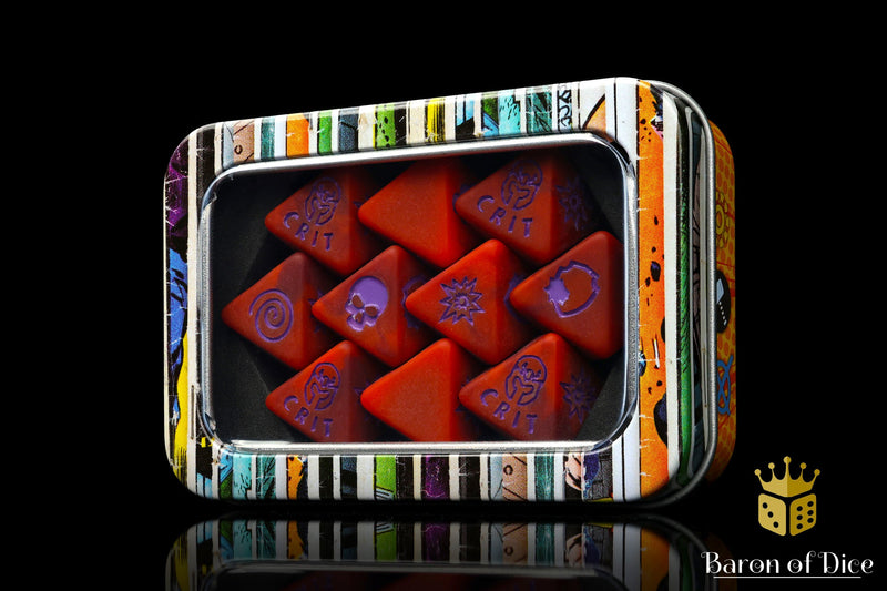 Load image into Gallery viewer, Menacing Mutants - Red Matte D8 Dice Set
