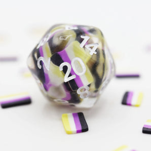 Nonbinary Flag RPG Dice Set 