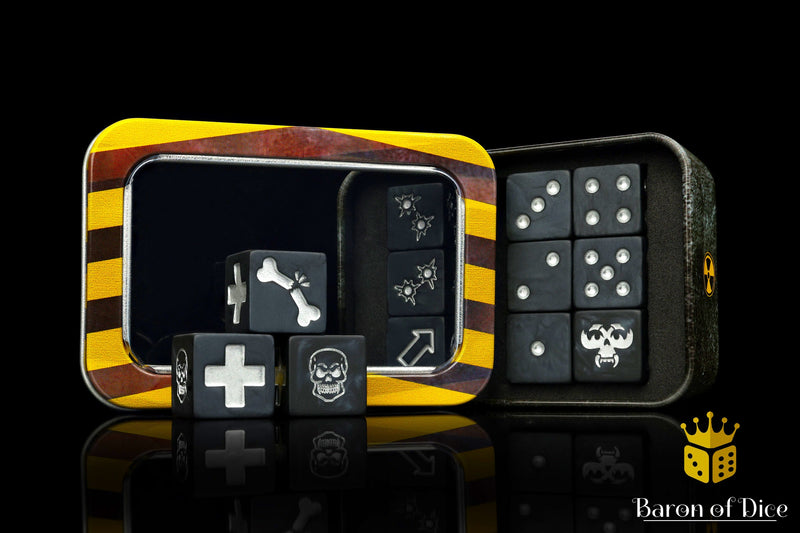 Load image into Gallery viewer, Black Assassin Dice - Skirmish Set
