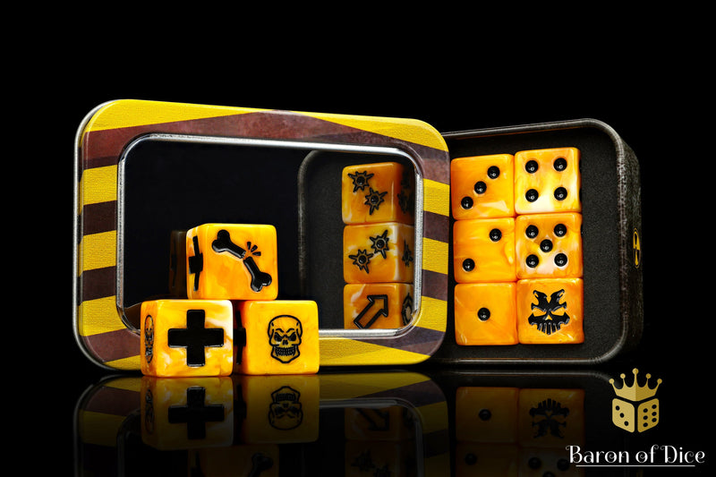 Load image into Gallery viewer, Tiger Stripe Dice - Skirmish Set
