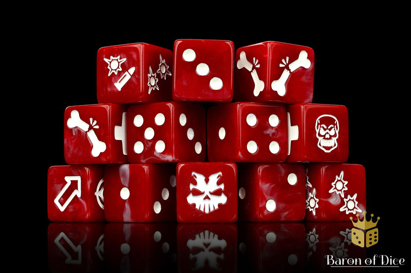 Load image into Gallery viewer, Red Butcher Dice - Skirmish Set
