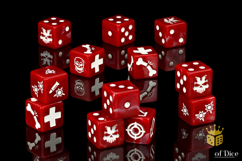 Load image into Gallery viewer, Red Butcher Dice - Skirmish Set
