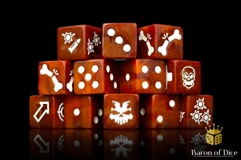 Load image into Gallery viewer, Oxidized Rust Dice - Skirmish Set
