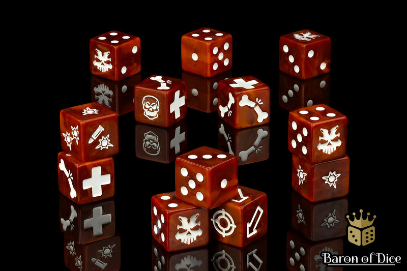 Load image into Gallery viewer, Oxidized Rust Dice - Skirmish Set
