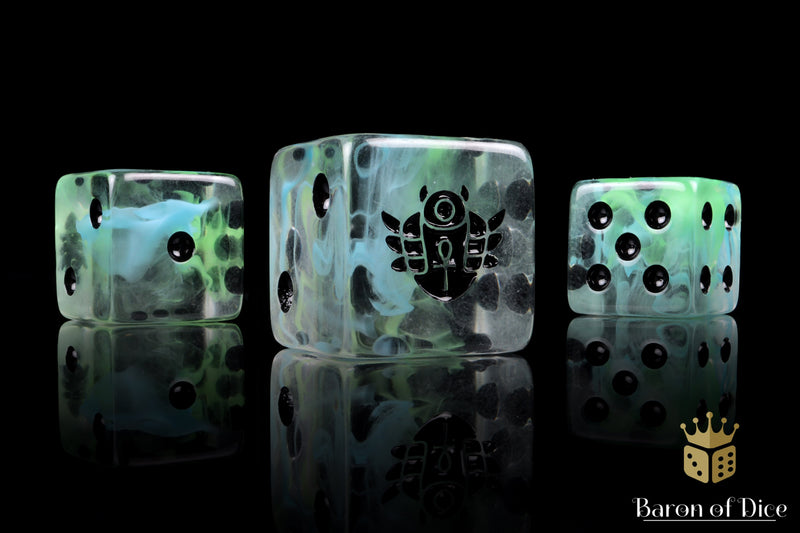 Load image into Gallery viewer, Day of the Dead Dice - Scarab
