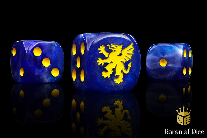 Load image into Gallery viewer, Heraldry Dice - Blue
