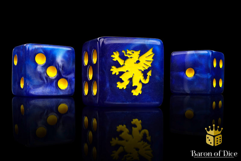 Load image into Gallery viewer, Heraldry Dice - Blue
