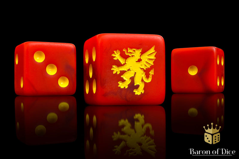 Load image into Gallery viewer, Heraldry Dice - Red
