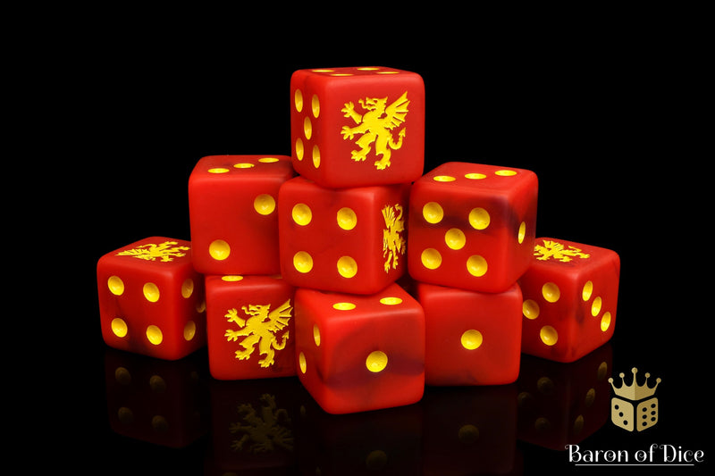 Load image into Gallery viewer, Heraldry Dice - Red
