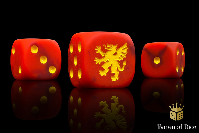 Load image into Gallery viewer, Heraldry Dice - Red
