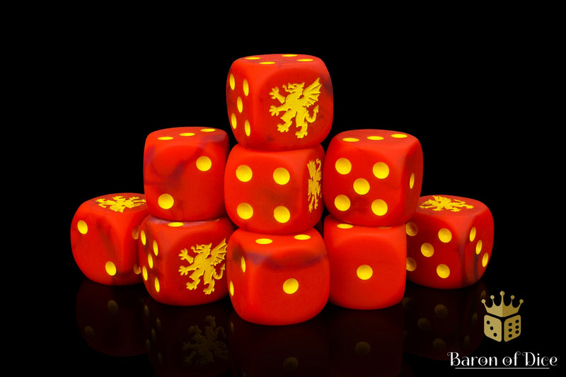 Load image into Gallery viewer, Heraldry Dice - Red
