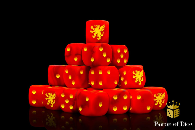 Load image into Gallery viewer, Heraldry Dice - Red
