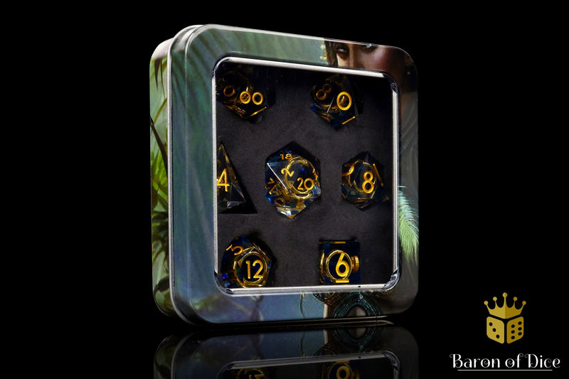 Load image into Gallery viewer, Lost Ring Sharp Edge RPG Dice Set - 7 Pieces
