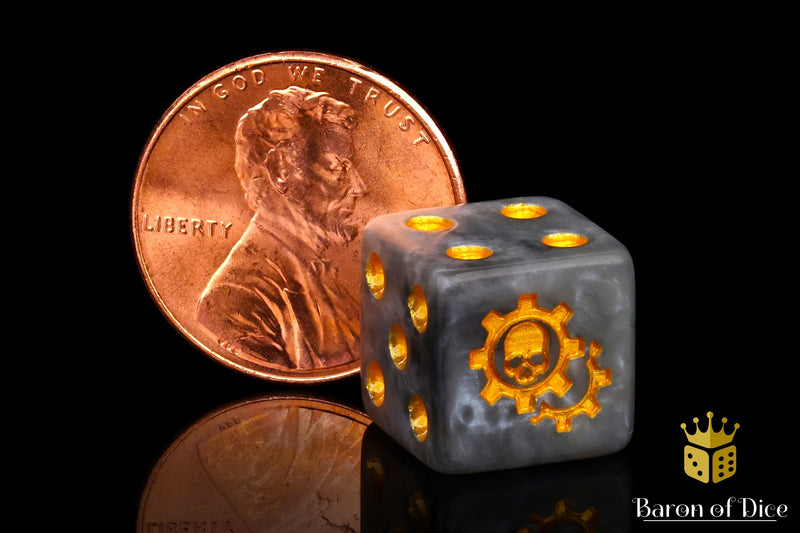 Load image into Gallery viewer, Golden Cog Dice
