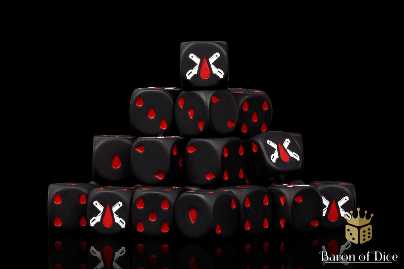 Load image into Gallery viewer, Chain Blades Dice - Matte Black
