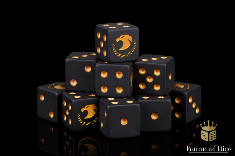 Load image into Gallery viewer, Golden Eagle Dice
