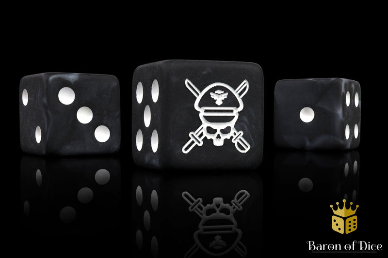 Load image into Gallery viewer, Military Sergeant Dice - Black
