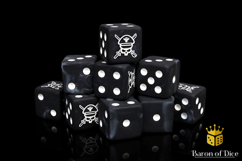 Load image into Gallery viewer, Military Sergeant Dice - Black
