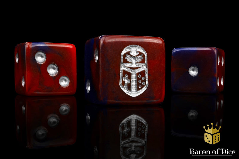 Load image into Gallery viewer, Imperial Helm Dice - Red
