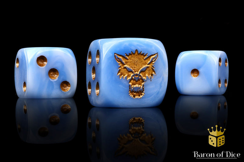 Load image into Gallery viewer, Ice Wolf 16mm Dice
