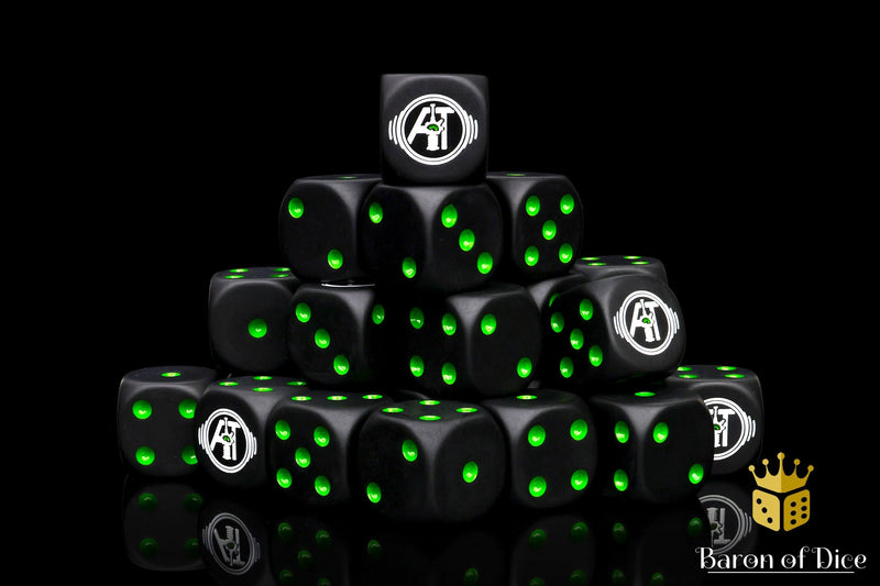 Load image into Gallery viewer, Auspex Tactics Official Dice - Black
