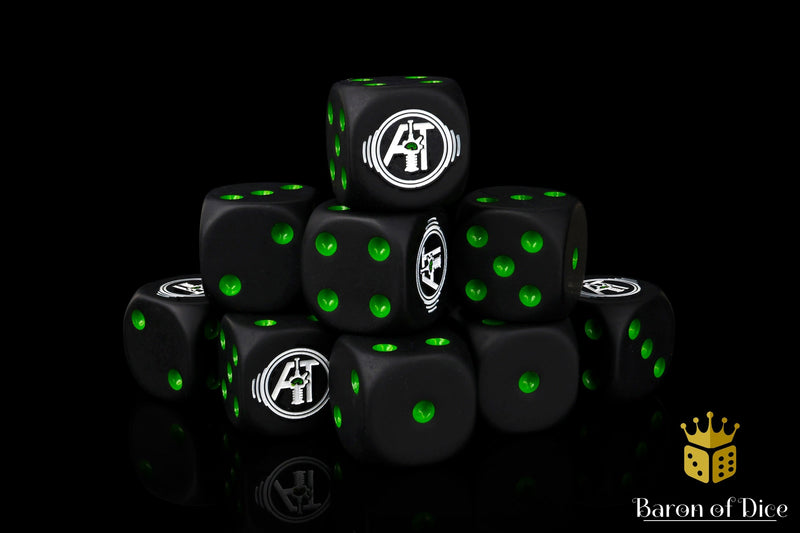 Load image into Gallery viewer, Auspex Tactics Official Dice - Black
