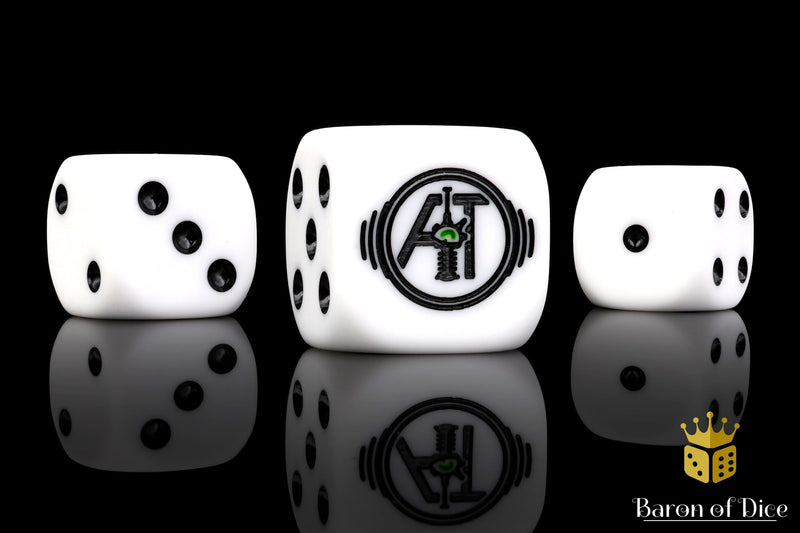 Load image into Gallery viewer, Auspex Tactics Official Dice - White
