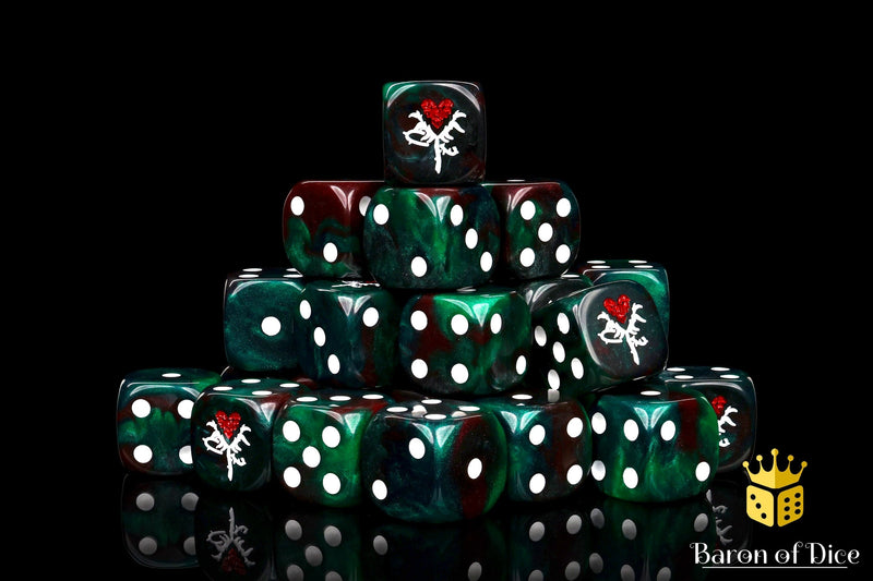 Load image into Gallery viewer, Reincarnate Dice - Red Rose
