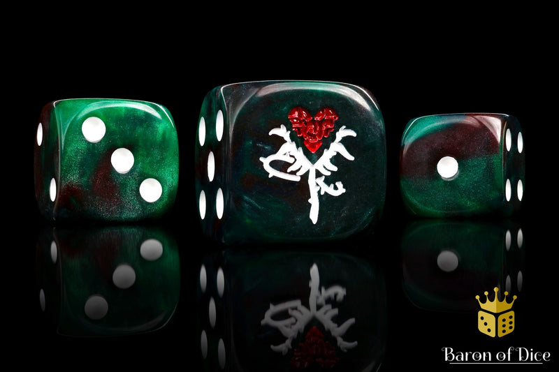 Load image into Gallery viewer, Reincarnate Dice - Red Rose
